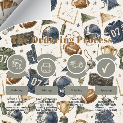 Football Champions Wallpaper: Kids Sports Wall Mural