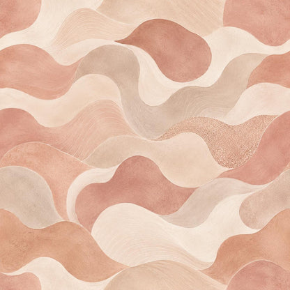 Clay Pink Abstract Wallpaper: Warm Rose Wall Mural