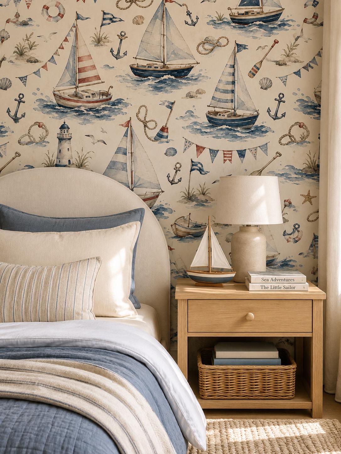 Sailing Adventure Wallpaper: Nautical Kids Wall Mural