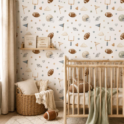 Football Wallpaper: Touchdown Sports Nursery Wall Mural