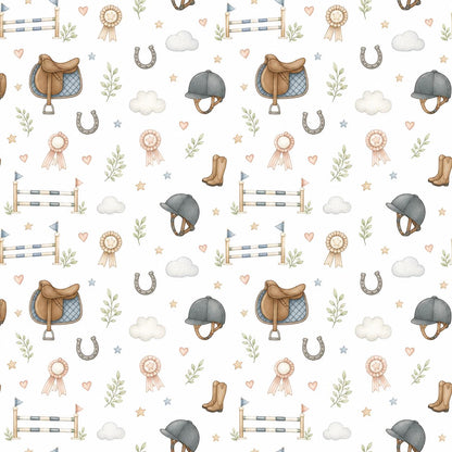 Equestrian Wallpaper: Riding Club Sports Nursery Mural