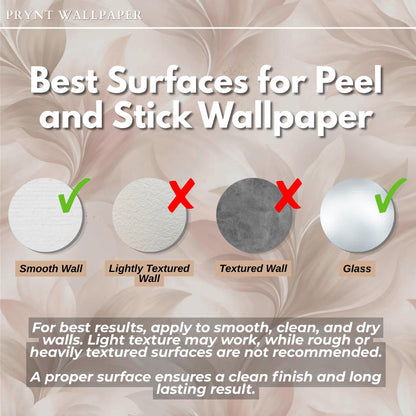 Soft Beige Floral Wallpaper: Elegant Peel and Stick Mural
