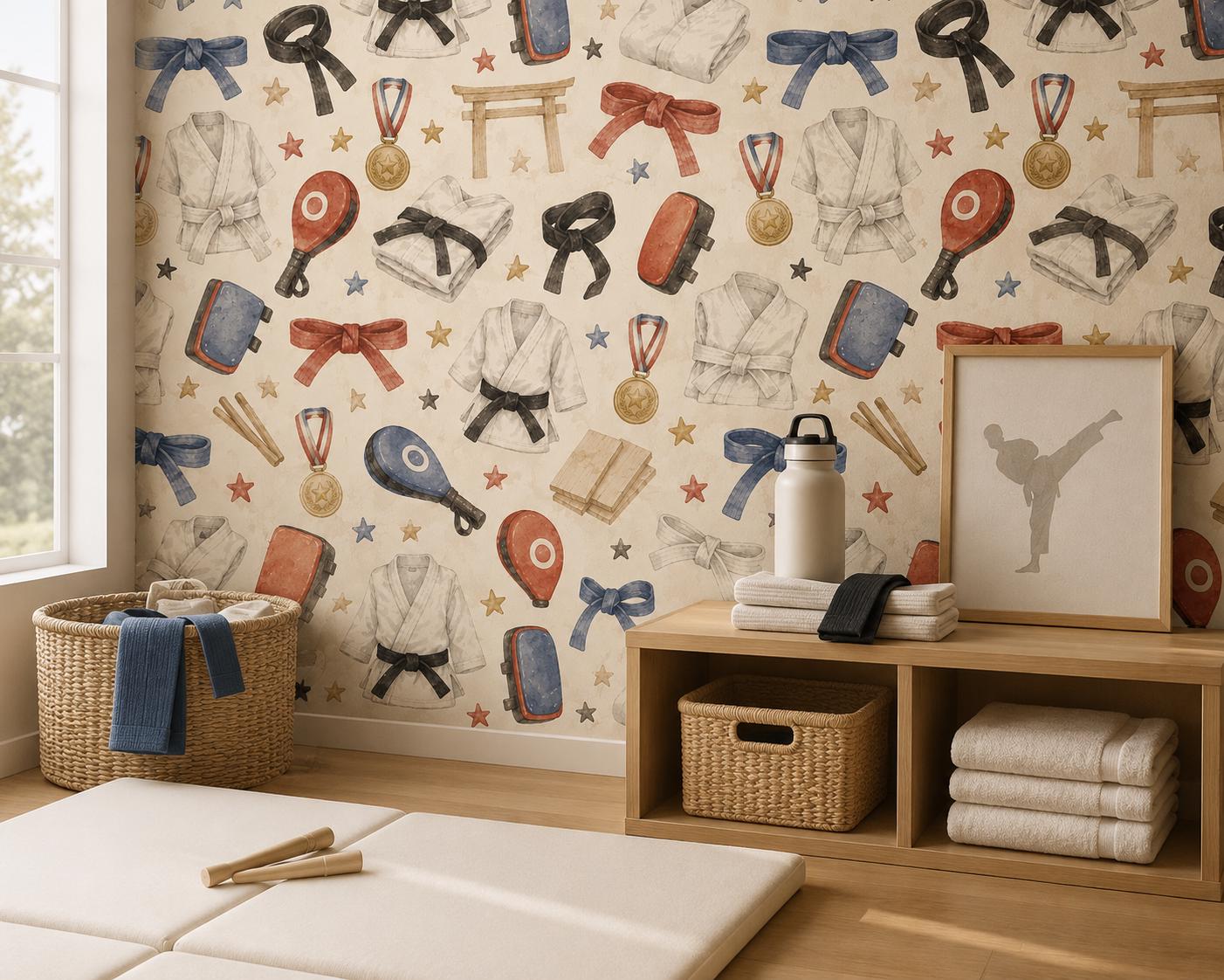 Karate Club Wallpaper: Kids Martial Arts Wall Mural