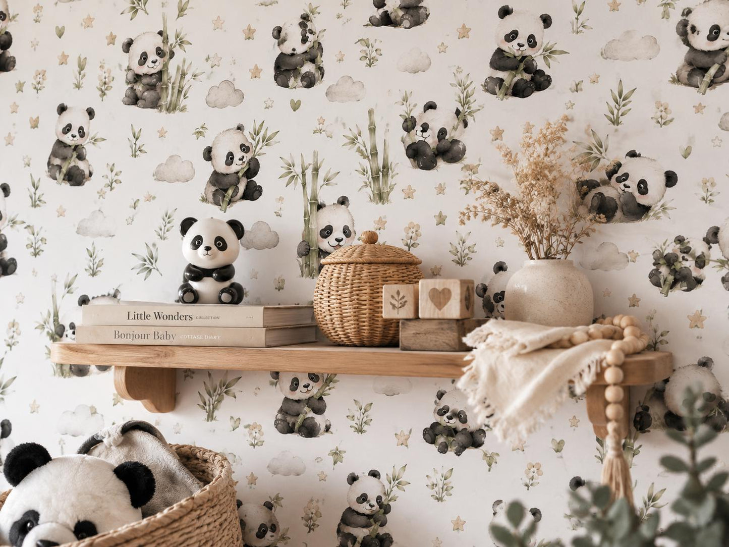 Panda Wallpaper: Bamboo Nursery Wall Mural