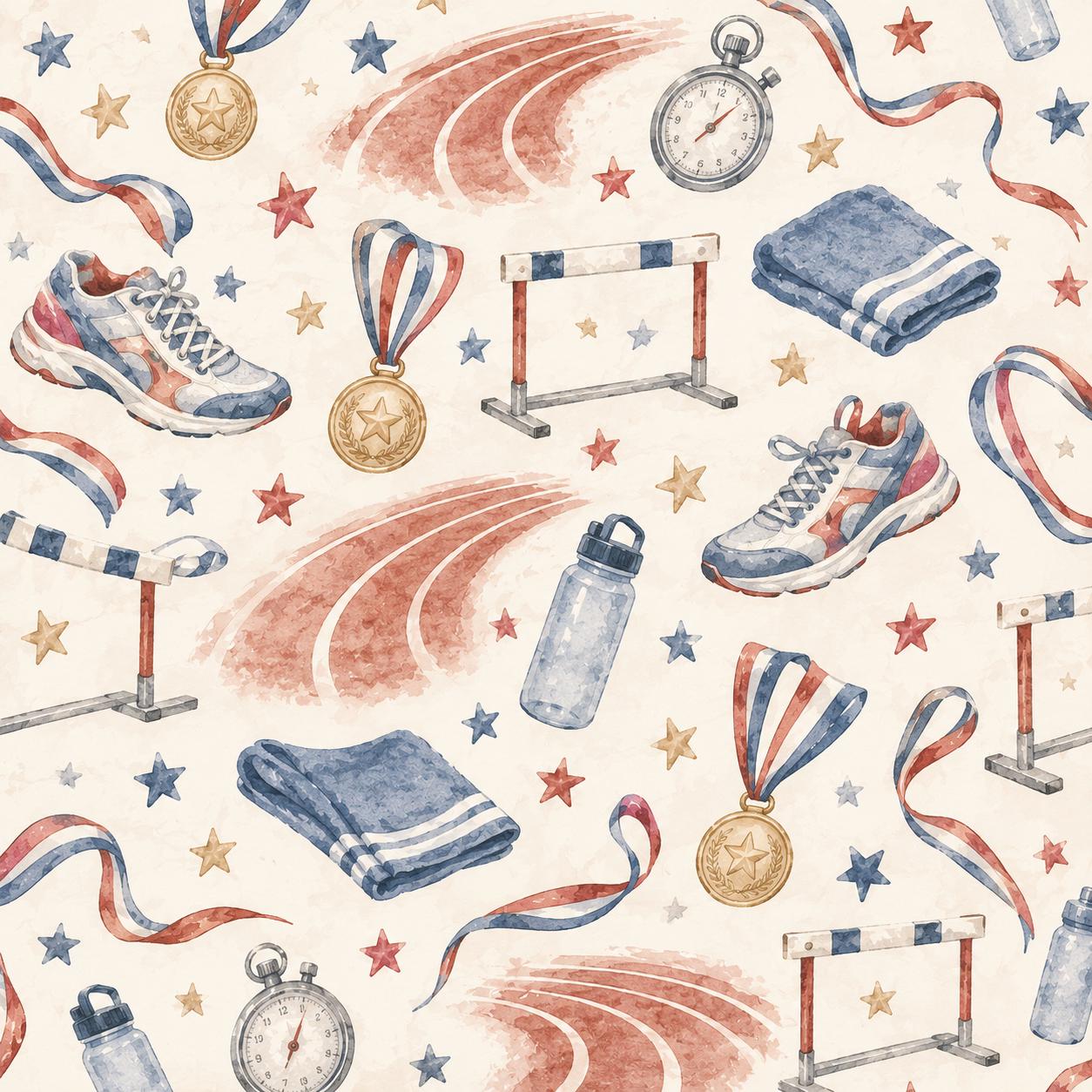 Track Star Wallpaper: Kids Running Sports Wall Mural