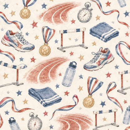 Track Star Wallpaper: Kids Running Sports Wall Mural