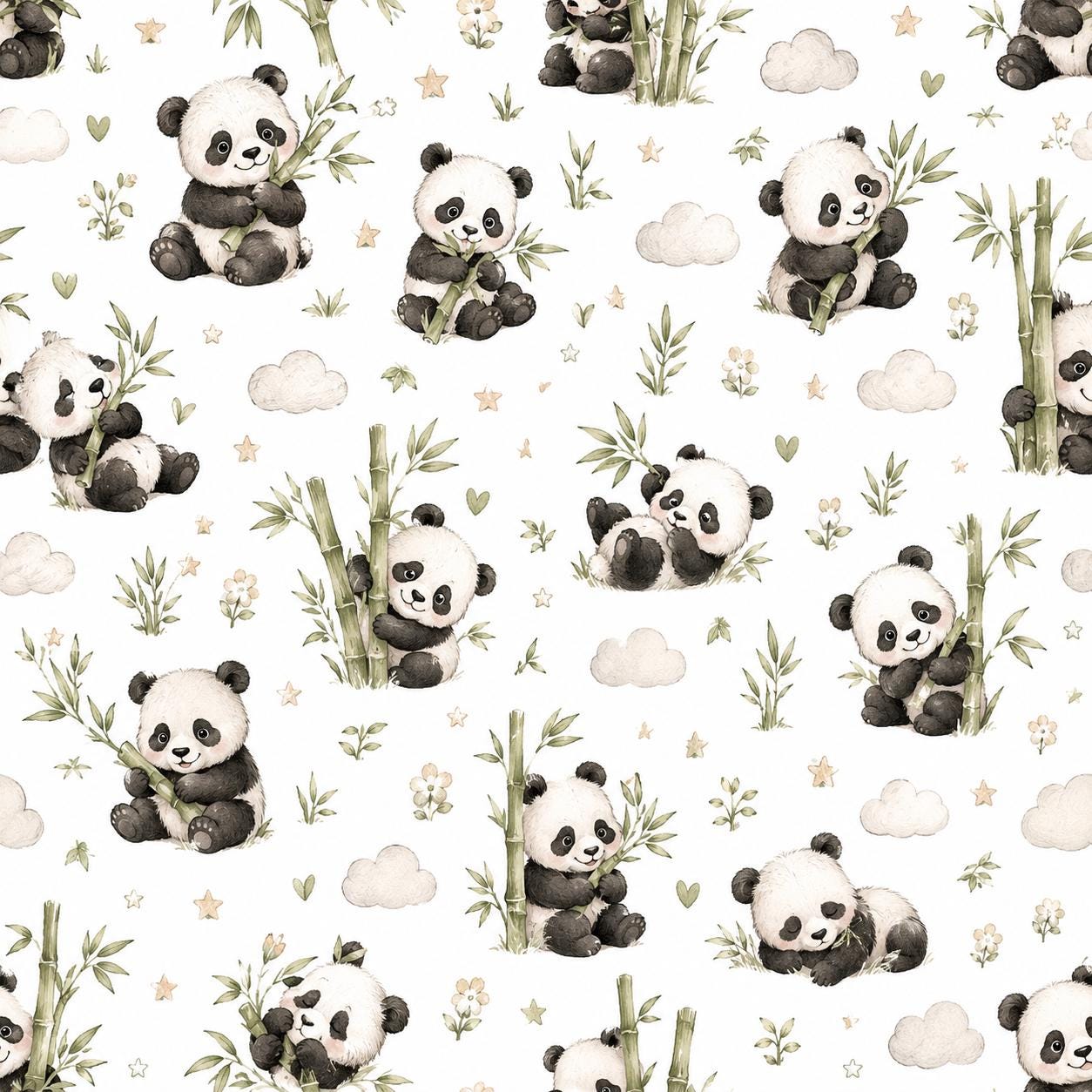 Panda Wallpaper: Bamboo Nursery Wall Mural