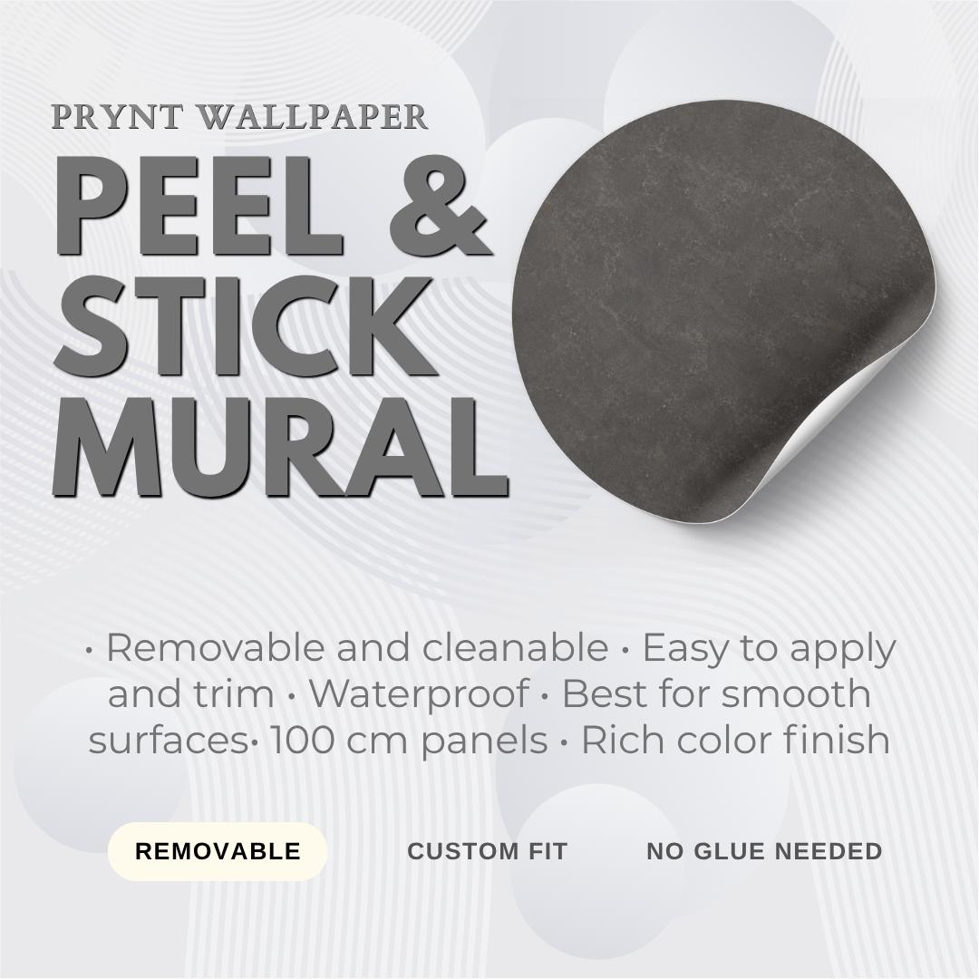 Soft Black Stone Wallpaper: Dark Textured Wall Mural