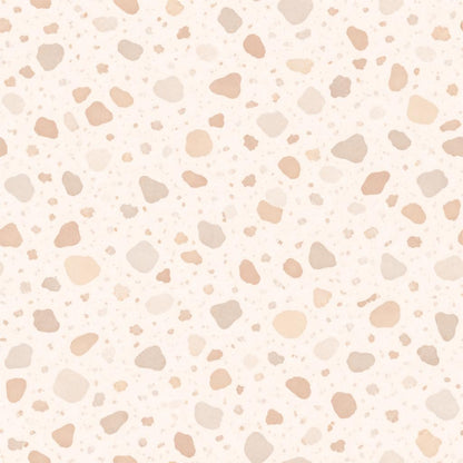 Beige Terrazzo Wallpaper: Neutral Speckled Stone Wall Mural