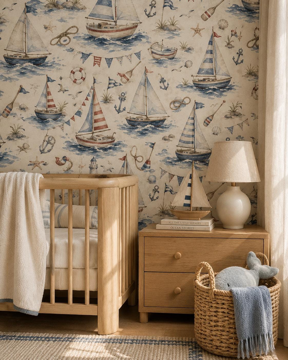 Sailing Adventure Wallpaper: Nautical Kids Wall Mural
