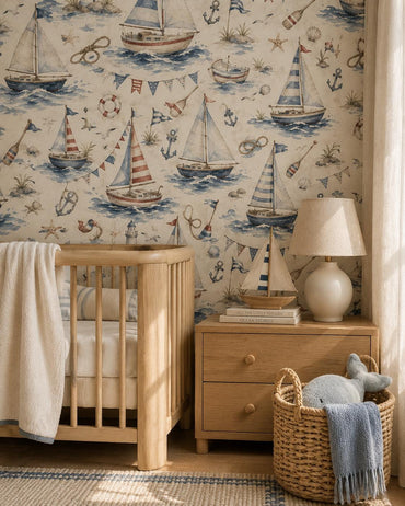Sailing Adventure Wallpaper: Nautical Kids Wall Mural