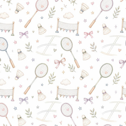Badminton Wallpaper: Shuttlecock Sports Nursery Mural