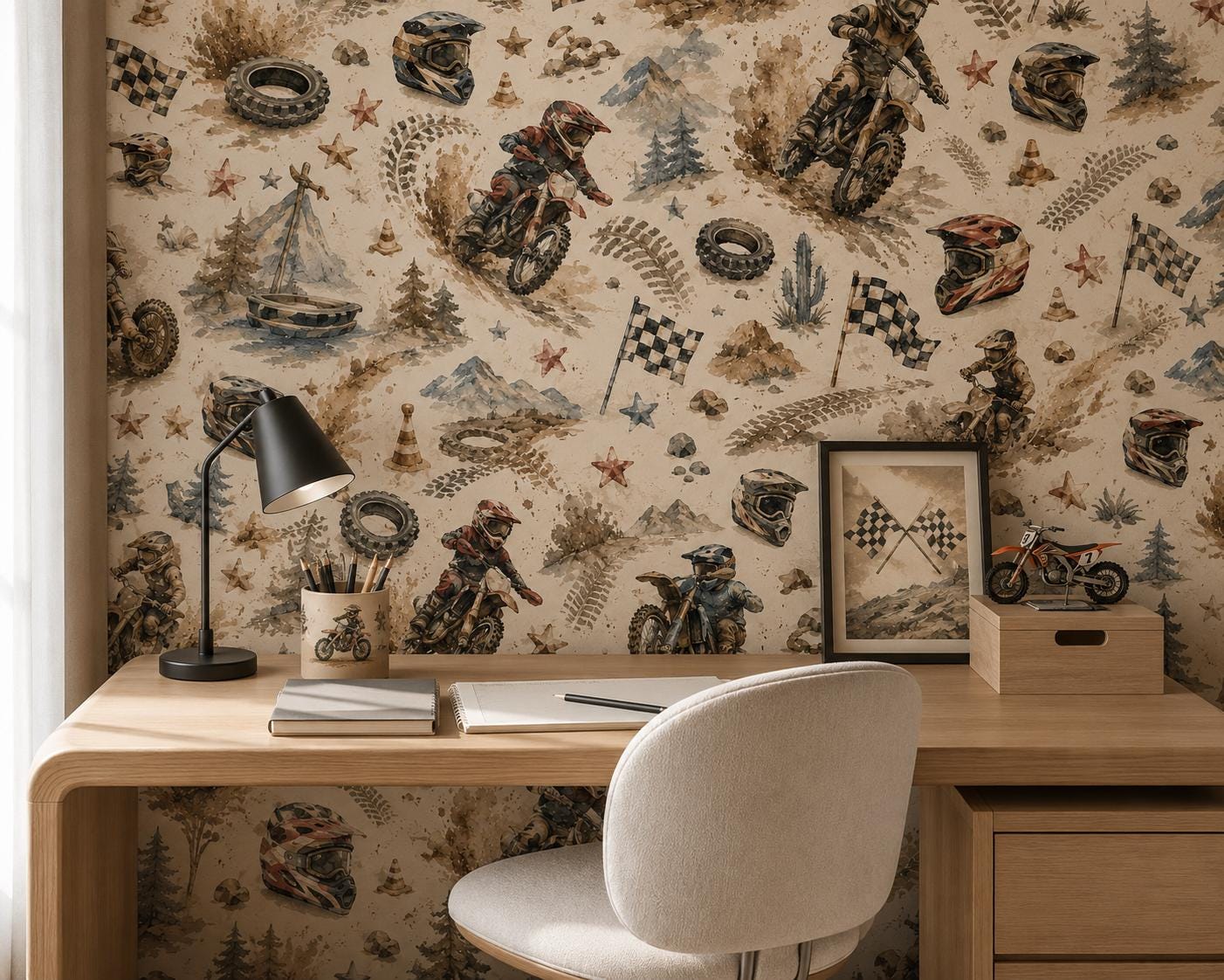 Dirt Bike Adventure Wallpaper: Boys Motocross Wall Mural