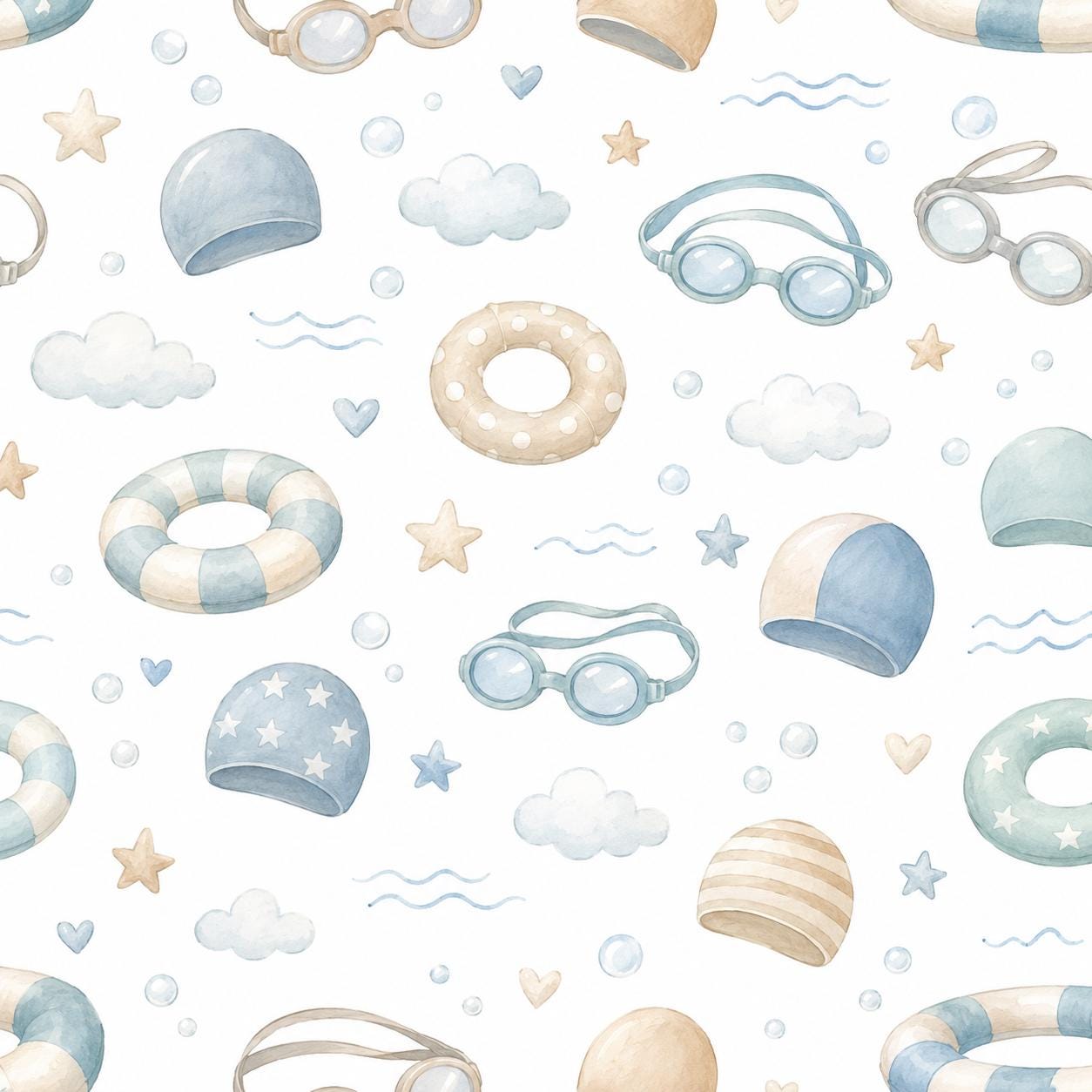 Swimming Wallpaper: Pool Sports Nursery Wall Mural