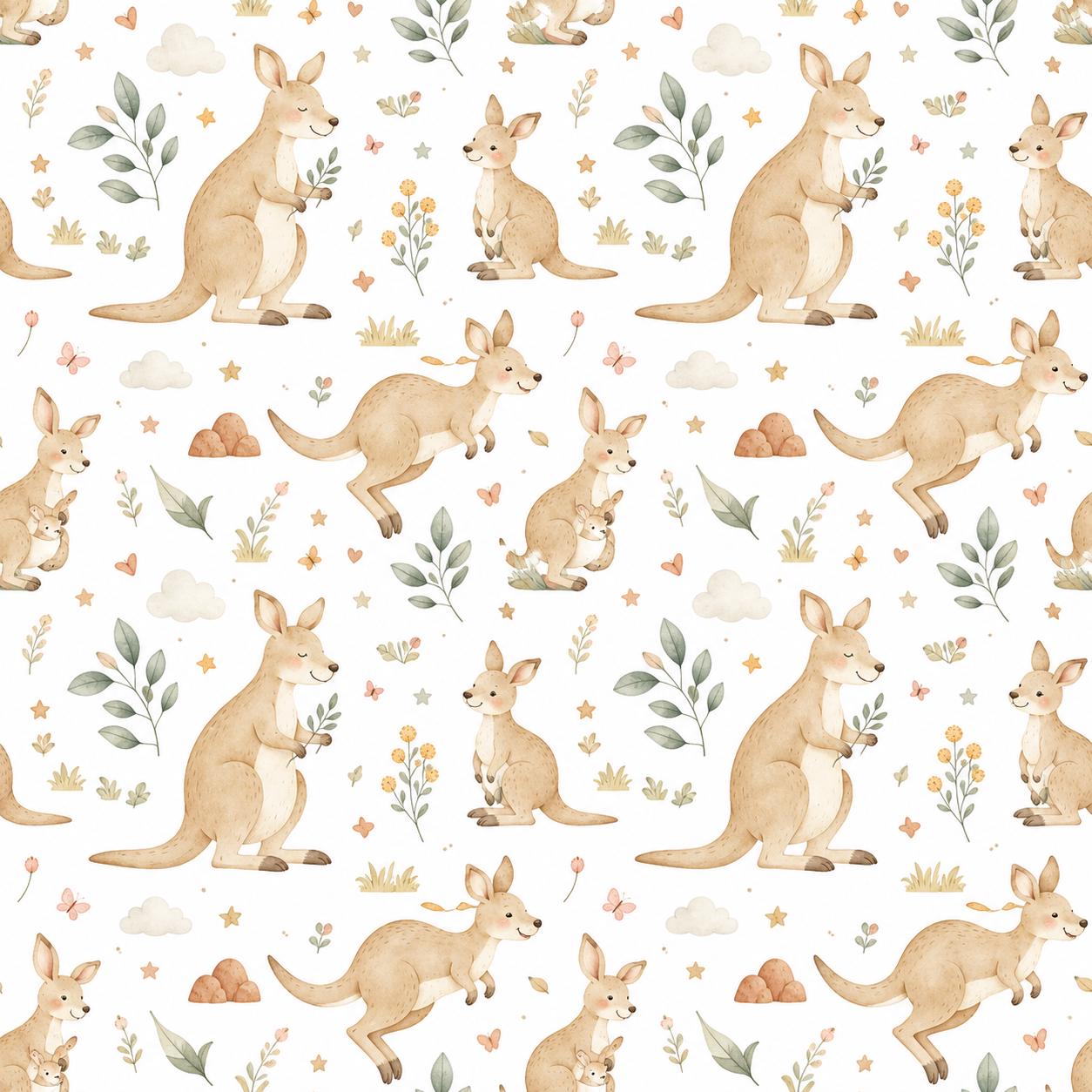 Kangaroo Wallpaper: Australian Nursery Wall Mural