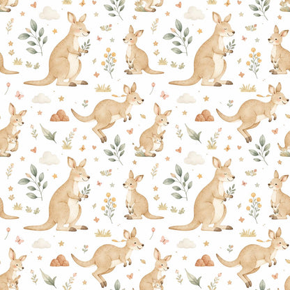Kangaroo Wallpaper: Australian Nursery Wall Mural