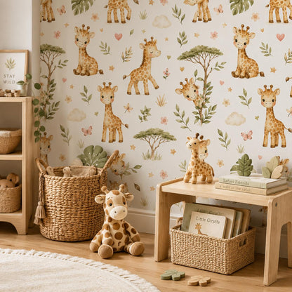 Giraffe Wallpaper: Safari Nursery Wall Mural