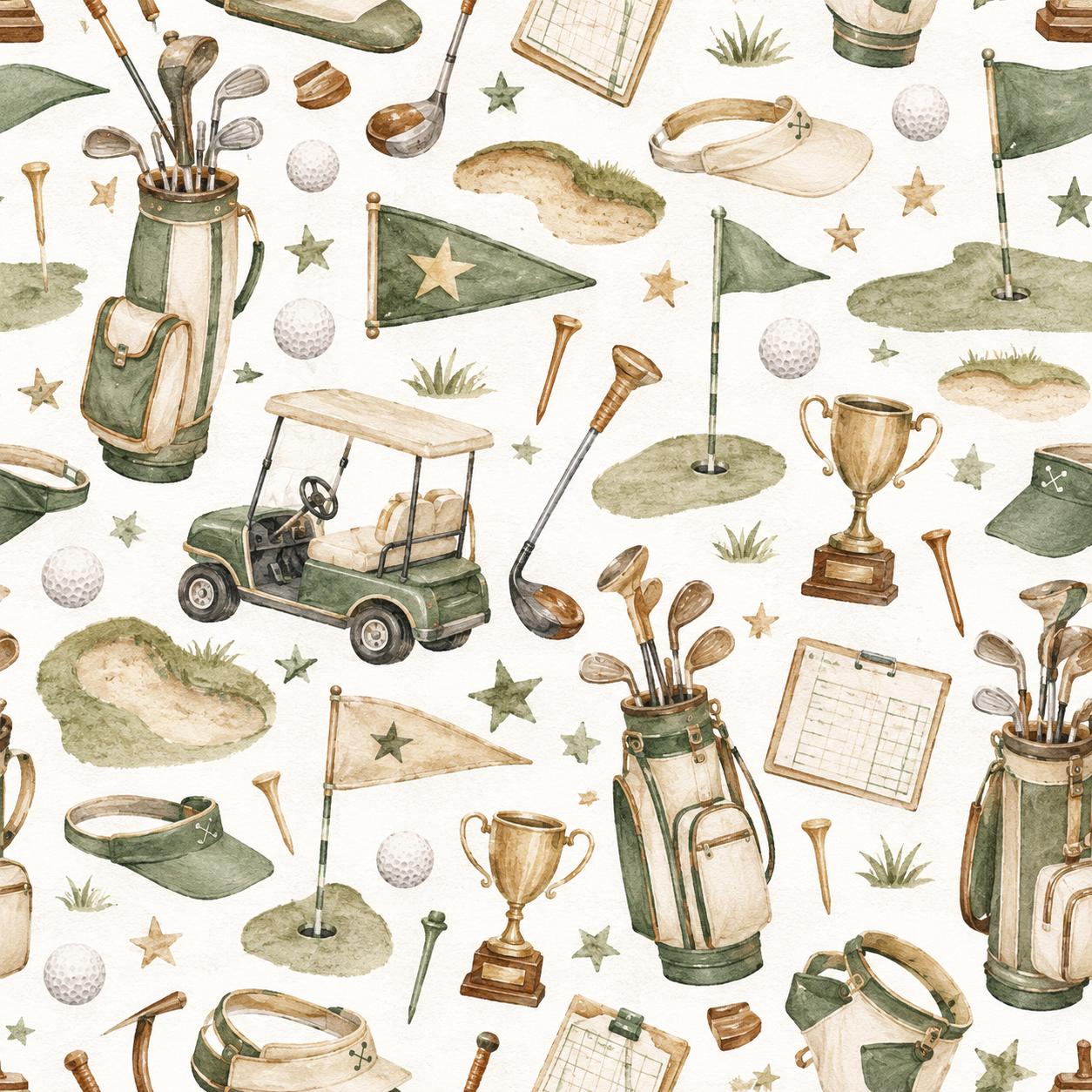 Vintage Golf Wallpaper: Kids Sports Wall Mural
