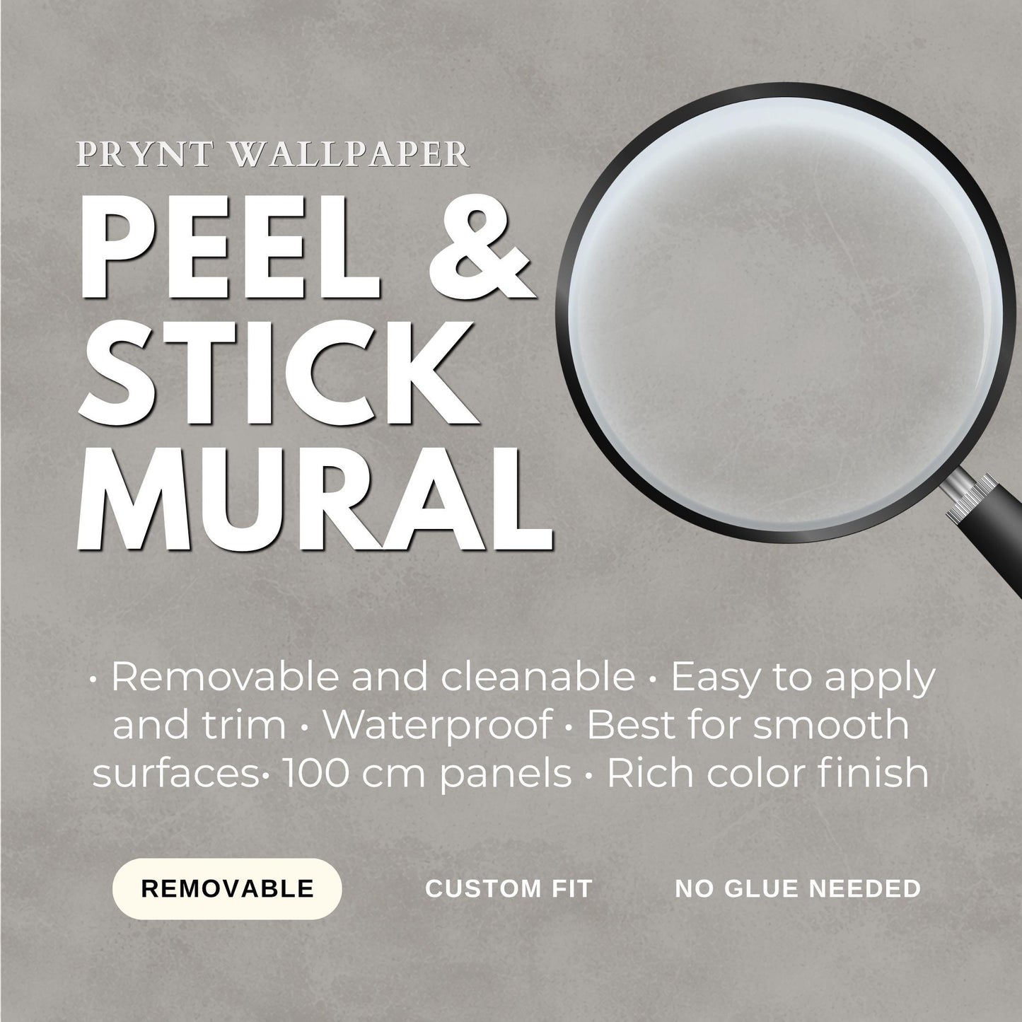 Light Concrete Wallpaper: Minimal Neutral Peel and Stick Mural