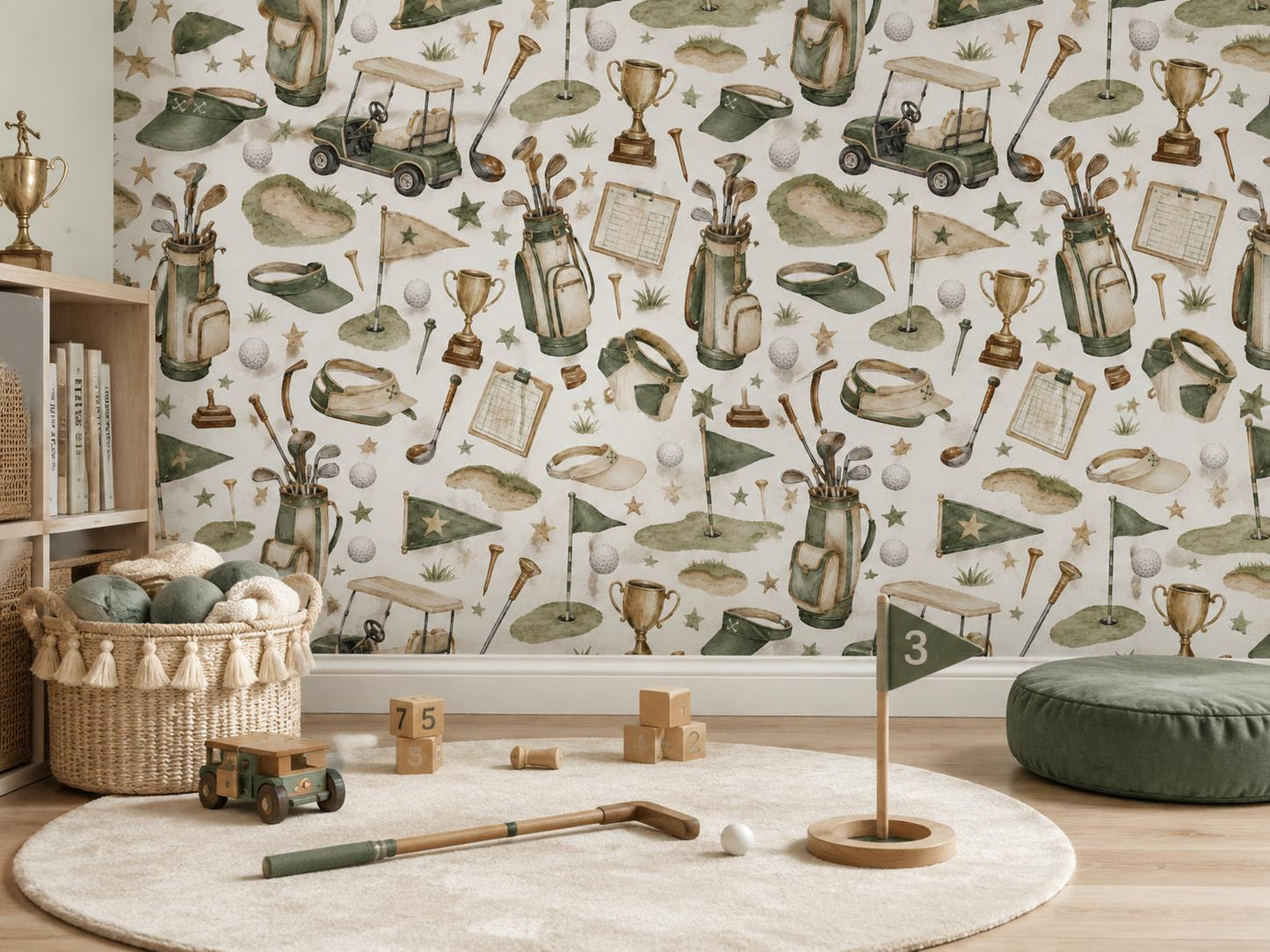 Vintage Golf Wallpaper: Kids Sports Wall Mural