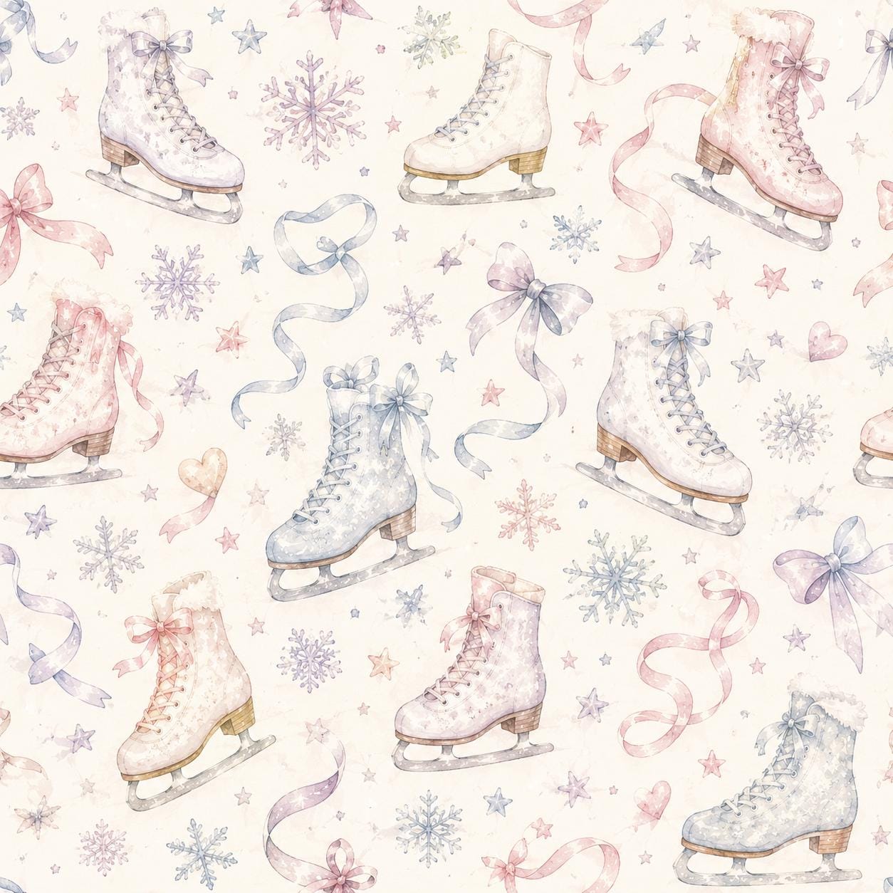 Figure Skate Wallpaper: Girls Winter Sports Wall Mural