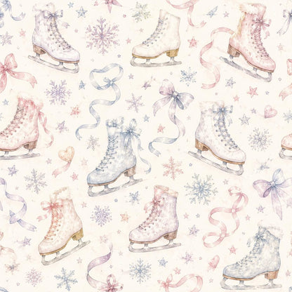 Figure Skate Wallpaper: Girls Winter Sports Wall Mural