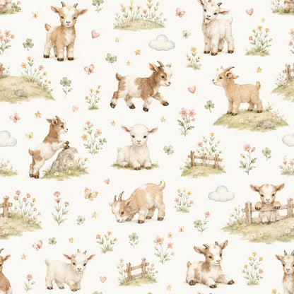 Goat Wallpaper: Farm Animal Nursery Mural