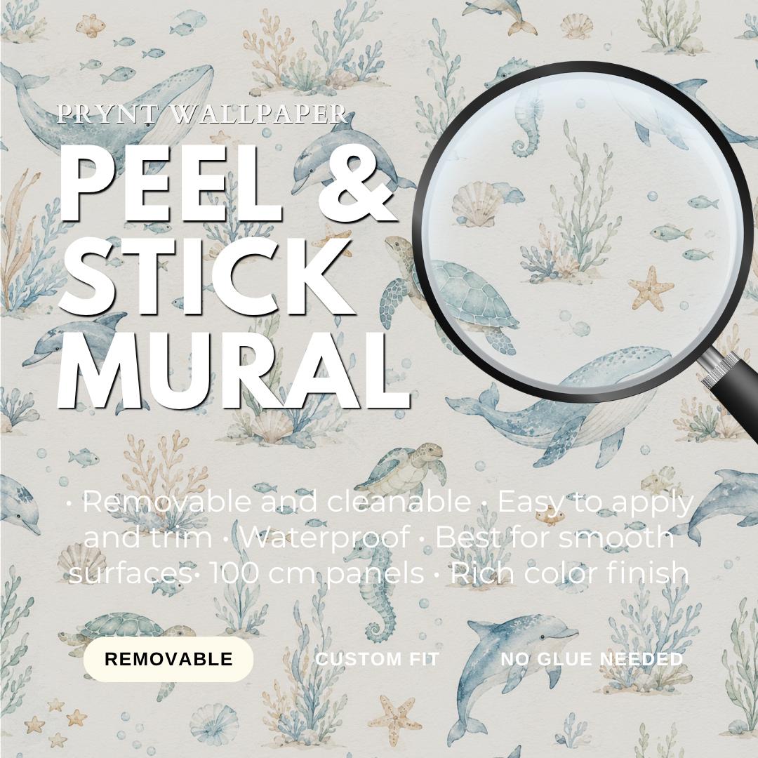 Ocean Animal Wallpaper: Soft Sea Nursery Wall Mural