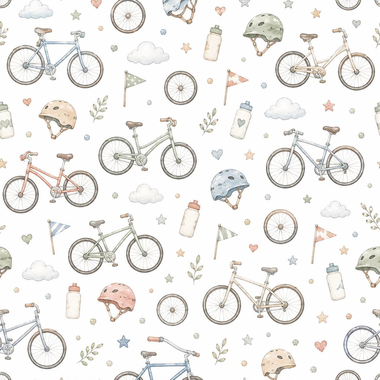 Bicycle Wallpaper: Cycling Sports Nursery Wall Mural
