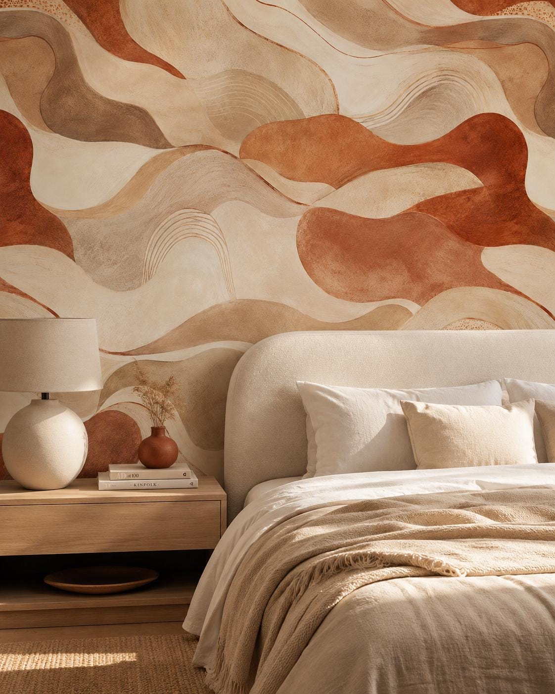 Rust Sand Abstract Wallpaper: Earthy Desert Wall Mural
