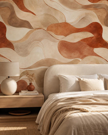 Rust Sand Abstract Wallpaper: Earthy Desert Wall Mural