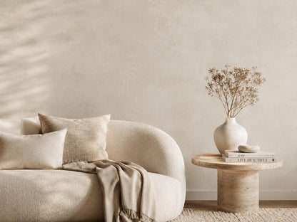 Limewash Wallpaper: Soft Ivory Textured Wall Mural