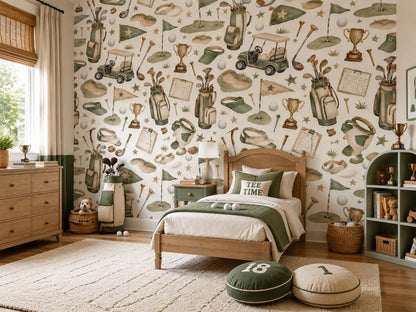 Vintage Golf Wallpaper: Kids Sports Wall Mural