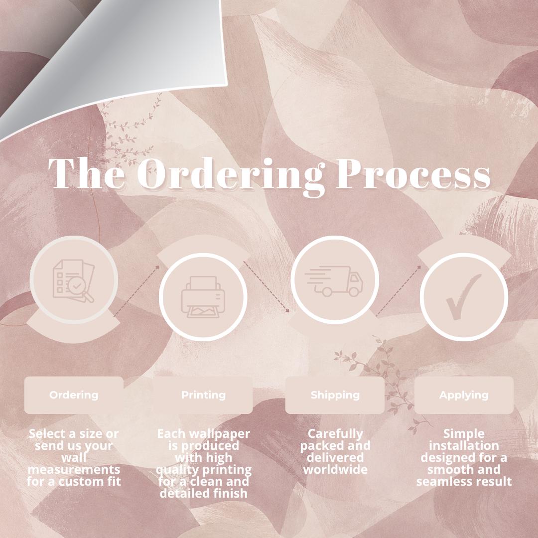 Dusty Mauve Abstract Wallpaper: Soft Blush Wall Mural
