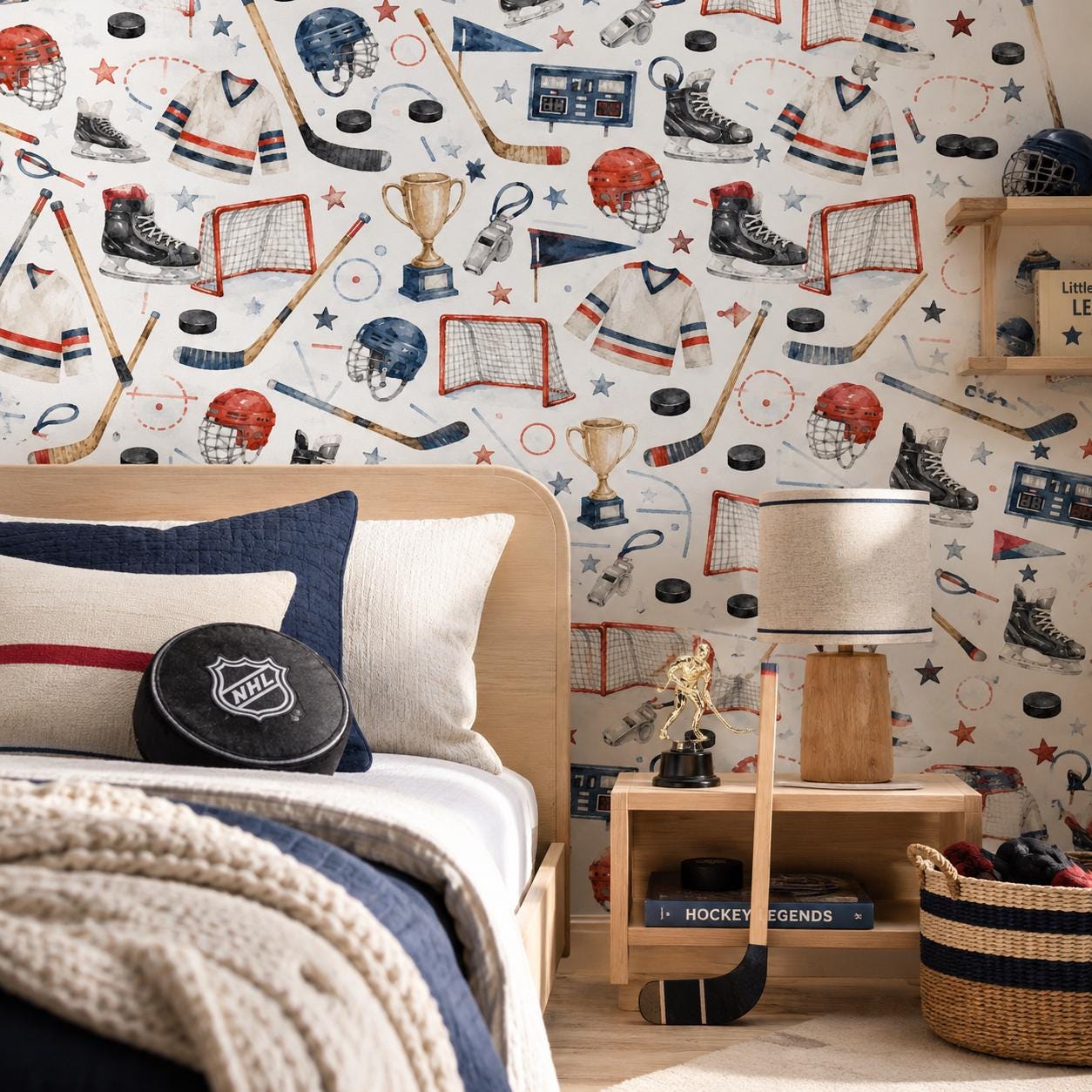 Little Hockey Stars Wallpaper: Kids Sports Wall Mural