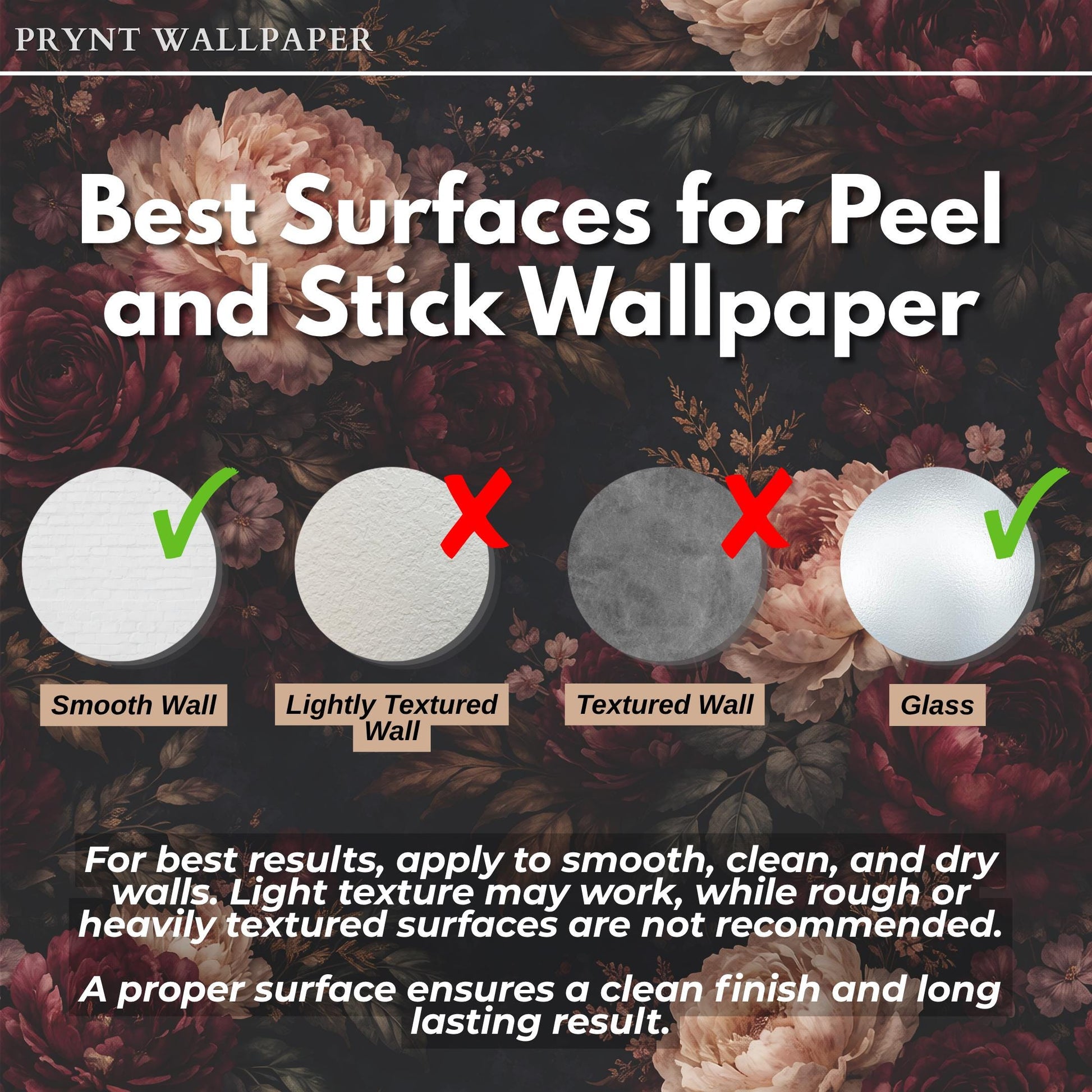 Dark Floral Peony Wallpaper: Vintage Peel and Stick Mural