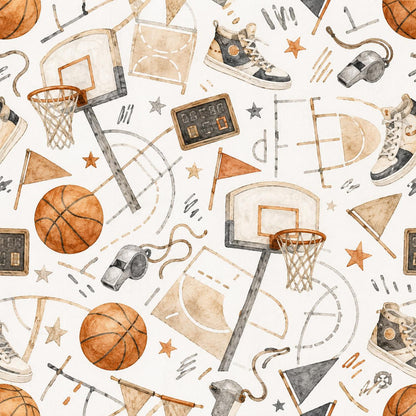 Basketball All Stars Wallpaper: Kids Sports Wall Mural