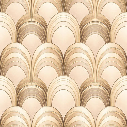 Gold Art Deco Arch Wallpaper: Elegant Luxury Wall Mural
