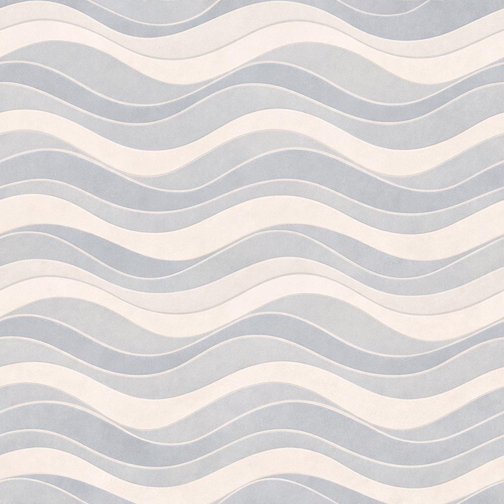Blue Wave Wallpaper: Soft Abstract Line Wall Mural