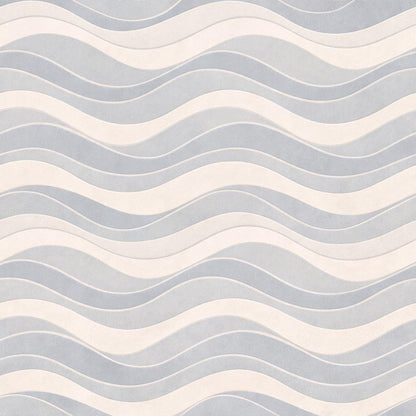 Blue Wave Wallpaper: Soft Abstract Line Wall Mural