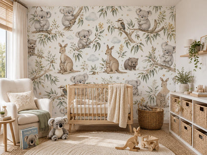 Koala Wallpaper: Australian Animal Nursery Mural