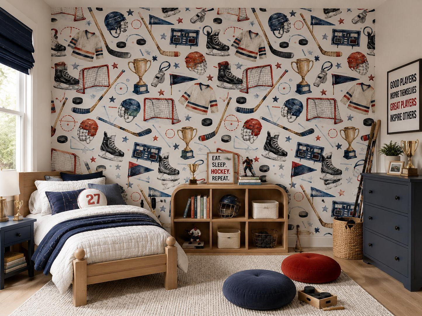Little Hockey Stars Wallpaper: Kids Sports Wall Mural