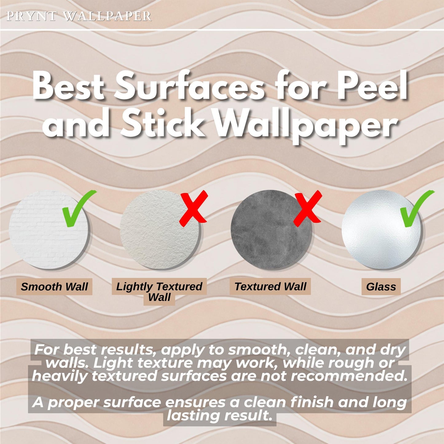 Beige Wave Wallpaper: Neutral Abstract Line Wall Mural