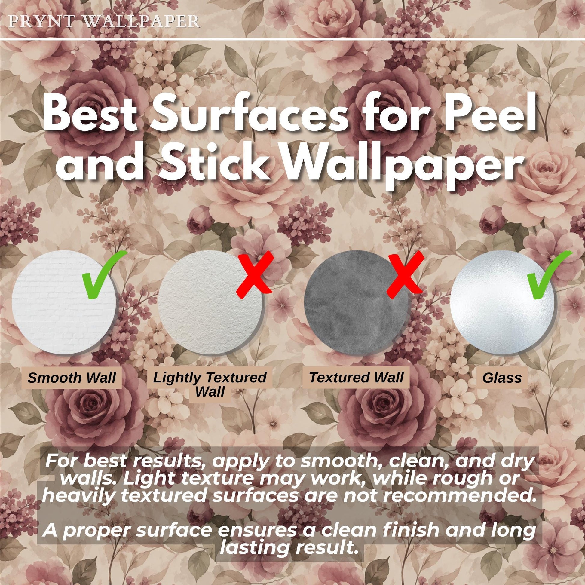 Mauve Rose Floral Wallpaper: Romantic Botanical Wall Mural