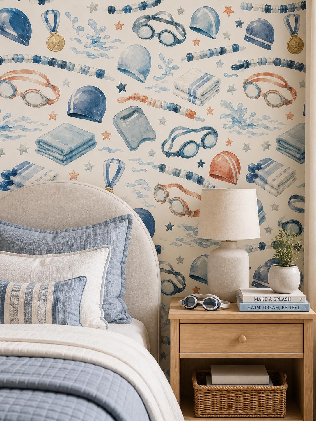 Swimming Club Wallpaper: Kids Sports Wall Mural
