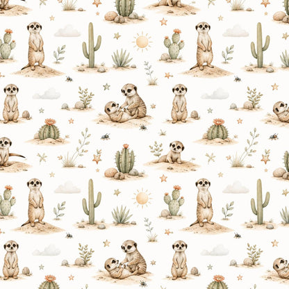 Meerkat Wallpaper: Desert Animal Nursery Mural