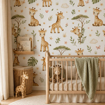 Giraffe Wallpaper: Safari Nursery Wall Mural