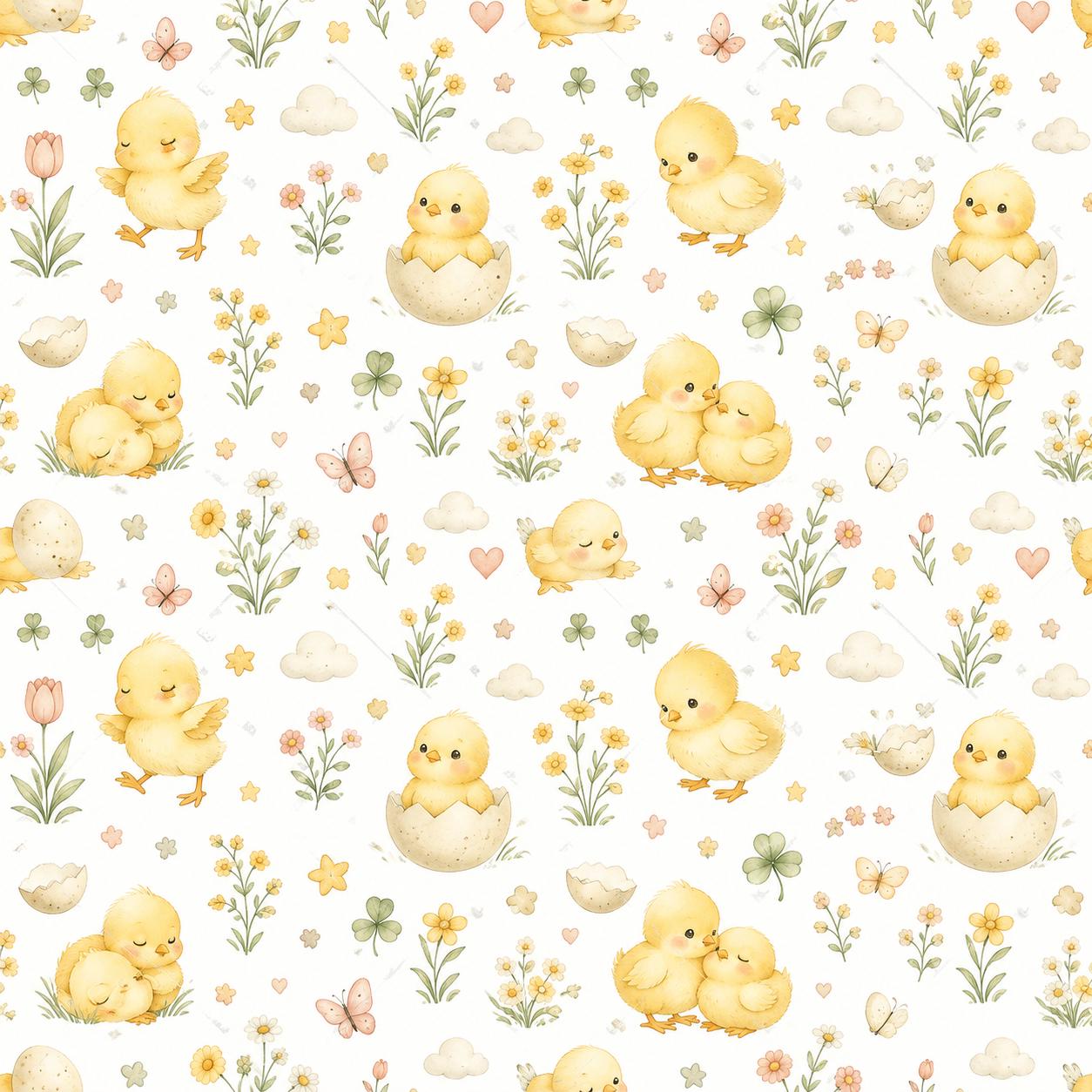 Baby Chick Wallpaper: Spring Nursery Mural