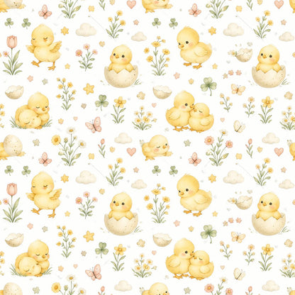 Baby Chick Wallpaper: Spring Nursery Mural