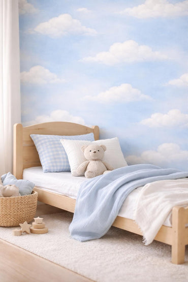 Blue Cloud Wallpaper: Soft Sky Nursery Wall Mural